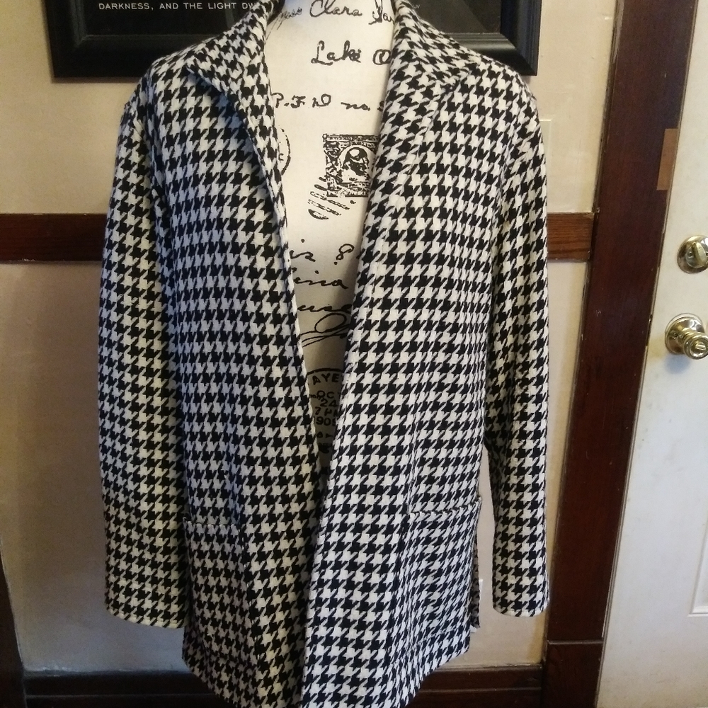 Black and white plaid jacket